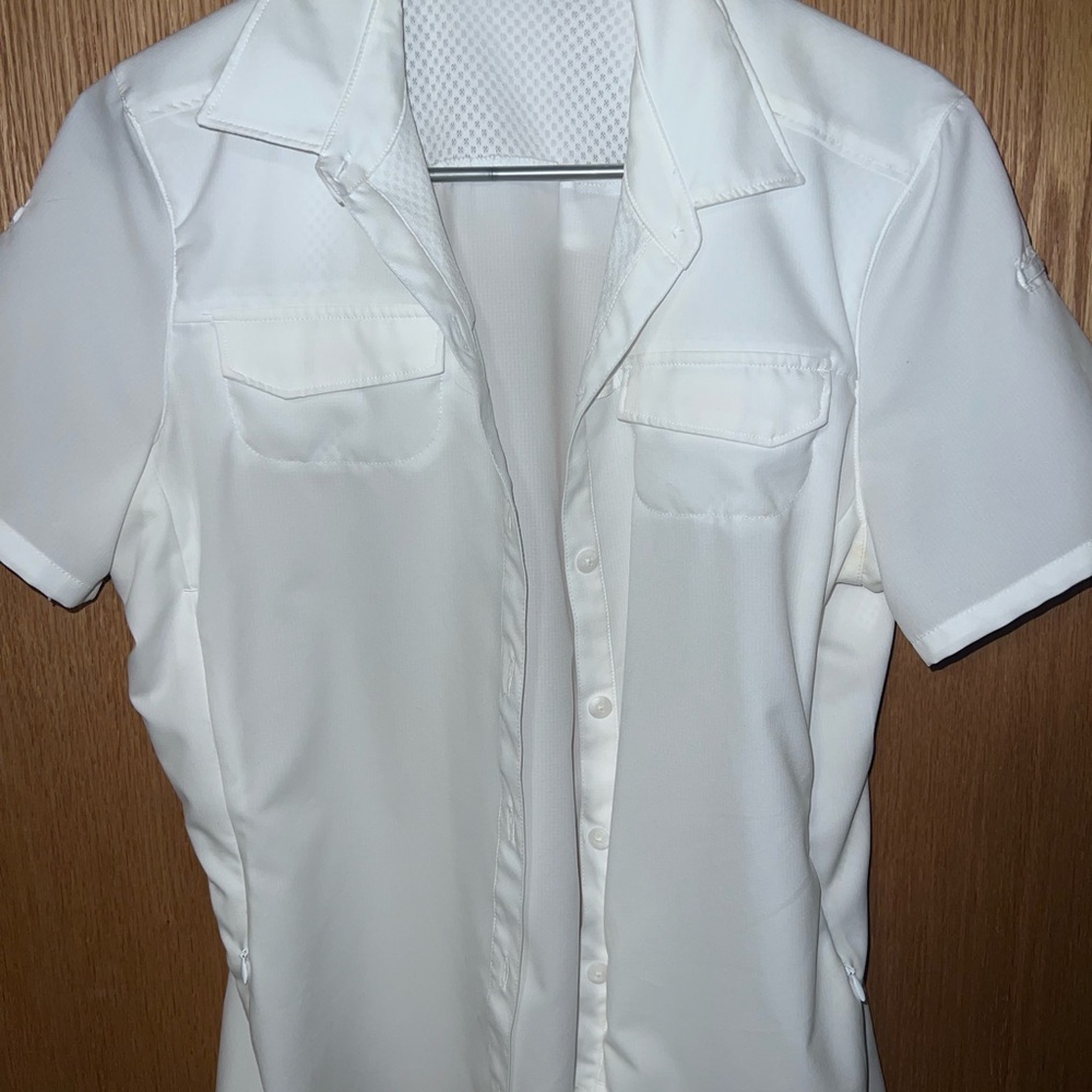 REI Women’s White Casual Button Down Shirt
